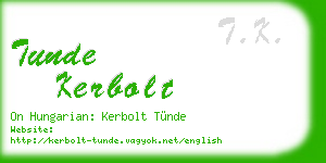 tunde kerbolt business card